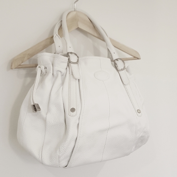 Tod's Handbags - TOD'S White Leather Drawstring Bag